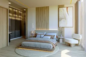 Bedroom of villa in Si Sunthon