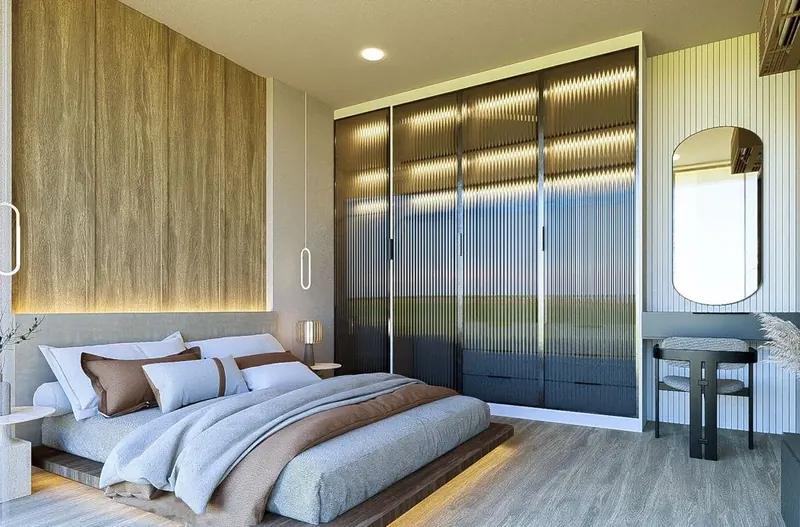 Bedroom of villa in Si Sunthon