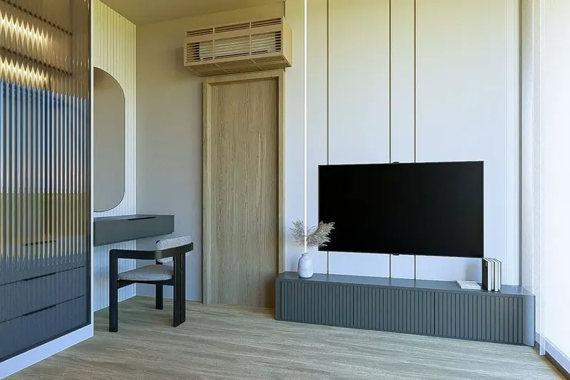 Bedroom of villa in Si Sunthon