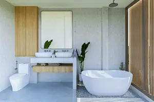 Bathroom of villa in Si Sunthon