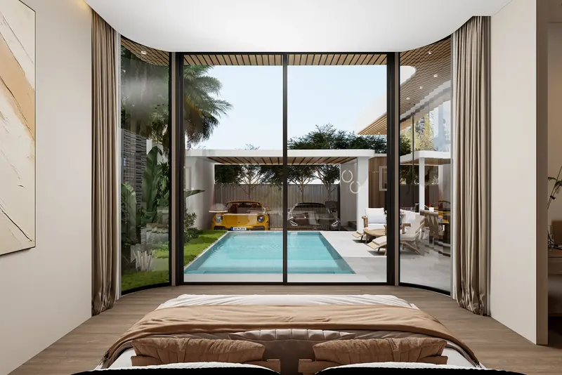 Bedroom of villa in Rawai