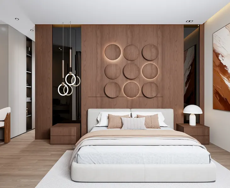 Bedroom of villa in Rawai