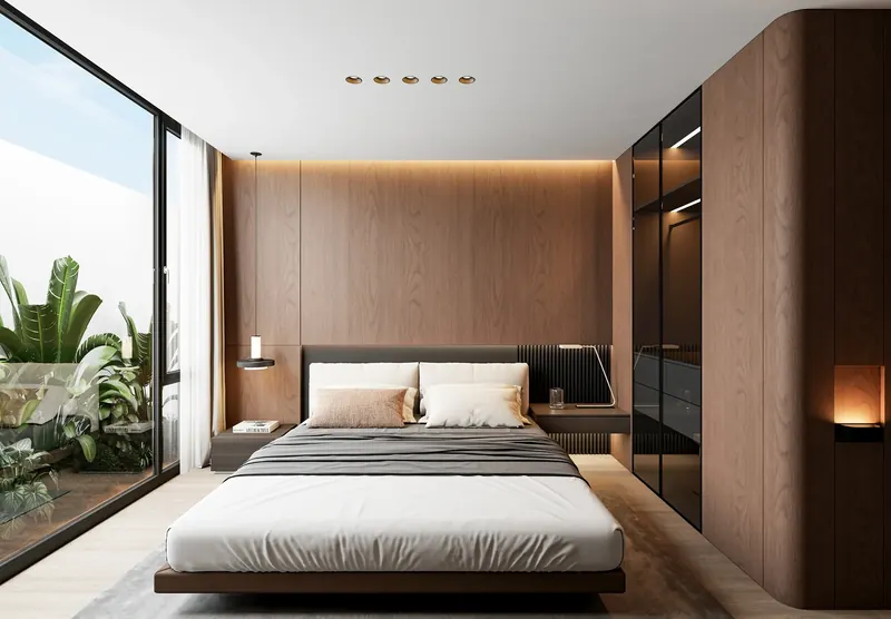 Bedroom of villa in Rawai