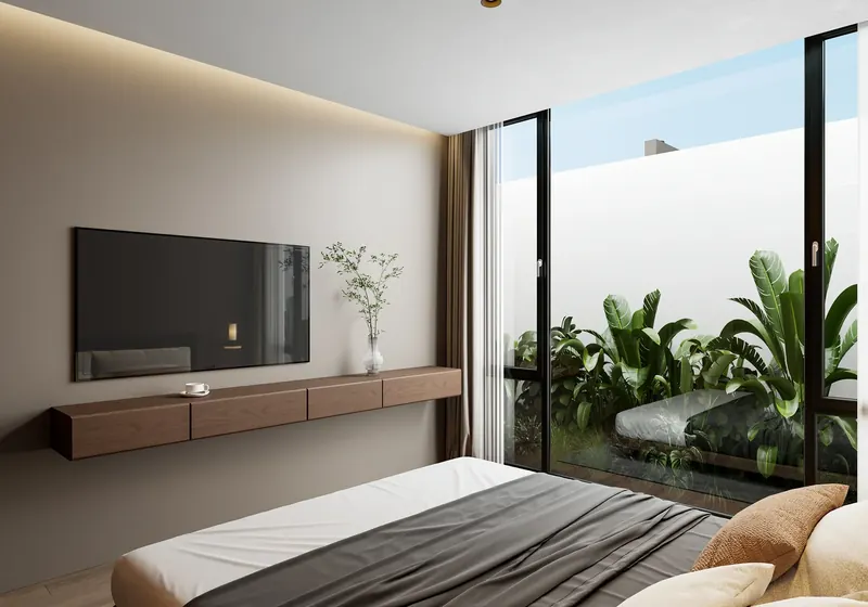 Bedroom of villa in Rawai