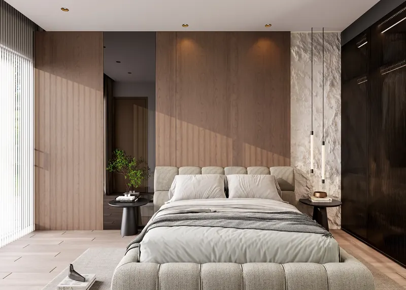 Bedroom of villa in Rawai