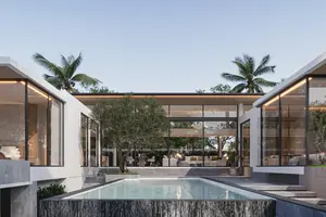 Pool area of villa in Si Sunthon