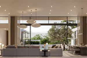 Living room of villa in Si Sunthon