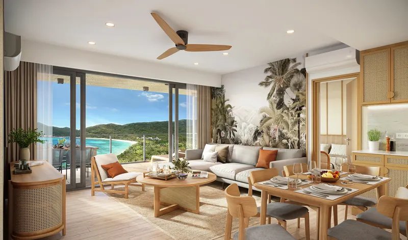 Living room of condo in Bangtao