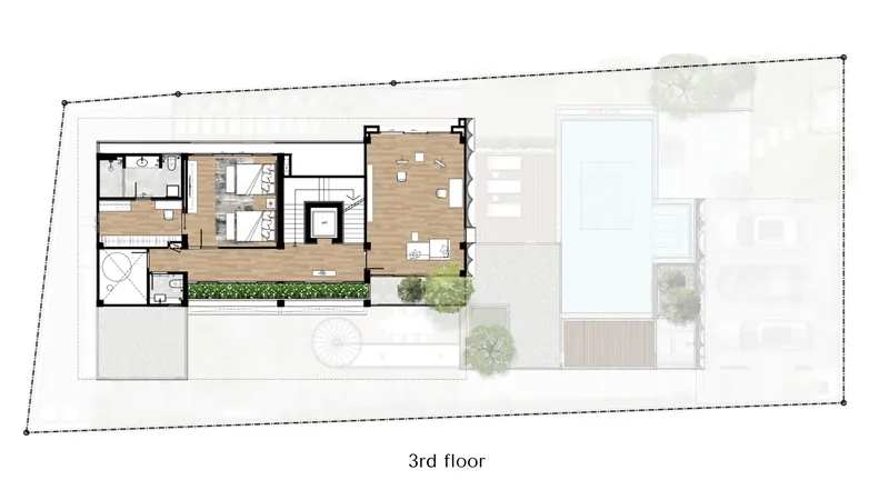 Floor plan of villa in Choeng Thale