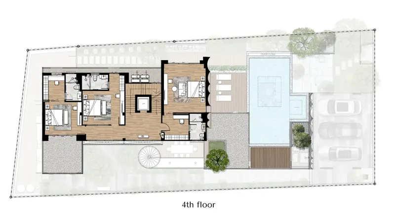 Floor plan of villa in Choeng Thale