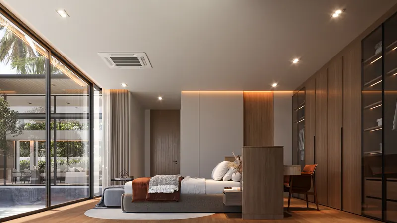Bedroom of villa in Si Sunthon