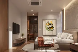 Bedroom of villa in Si Sunthon