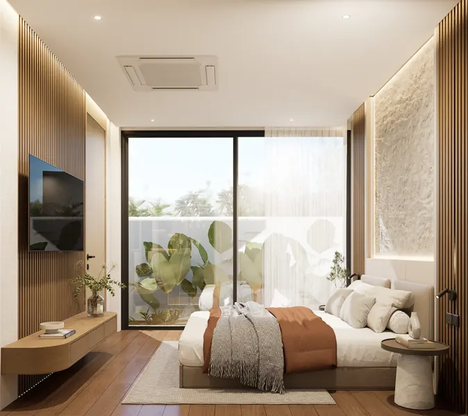 Bedroom of villa in Si Sunthon