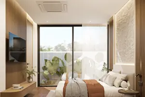 Bedroom of villa in Si Sunthon