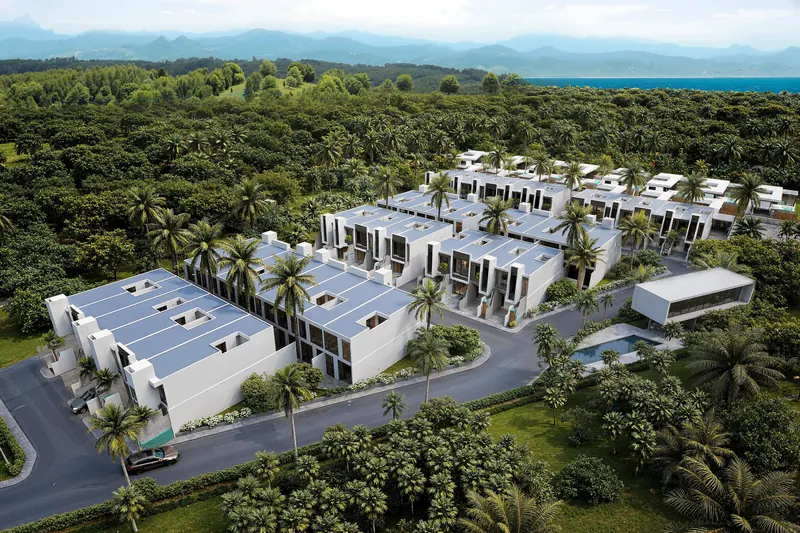 Area around townhouse in Choeng Thale