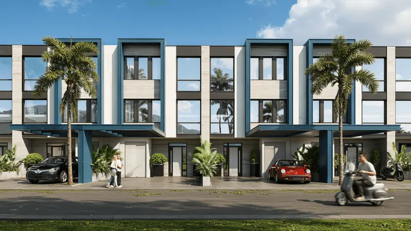 Exterior of townhouse in Choeng Thale