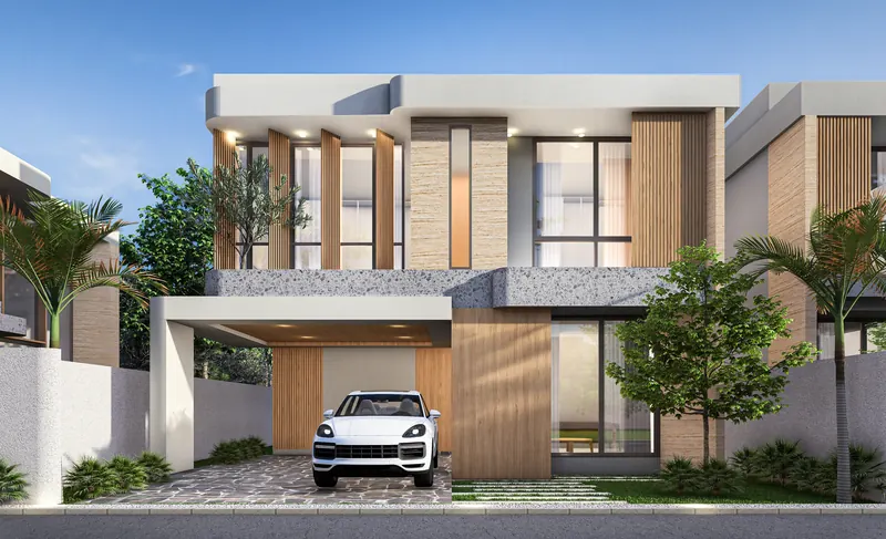 Exterior of villa in Si Sunthon