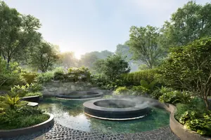 Garden of condo in Kamala