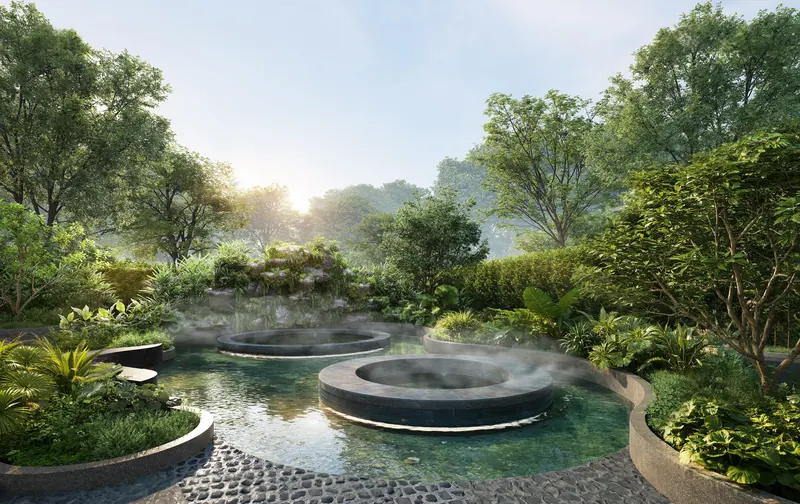 Garden of condo in Kamala