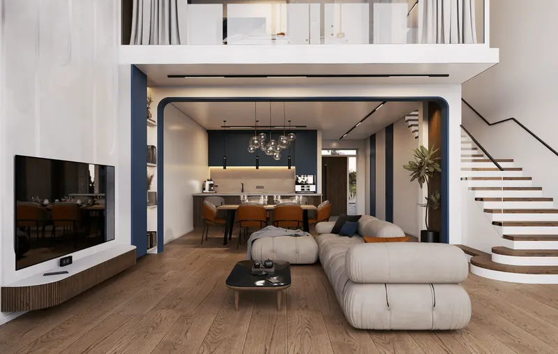 Interior of townhouse in Choeng Thale