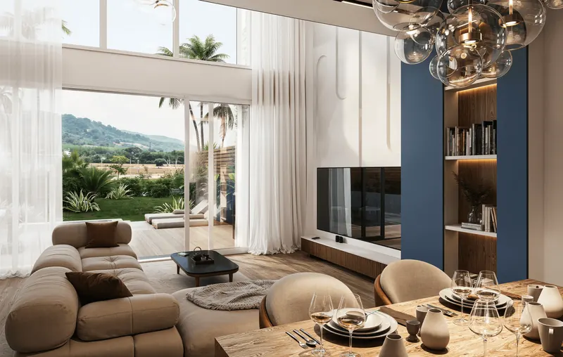 Interior of townhouse in Choeng Thale