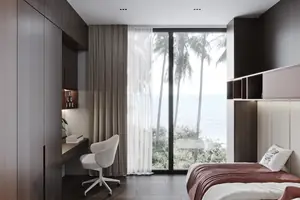 Bedroom of villa in Karon