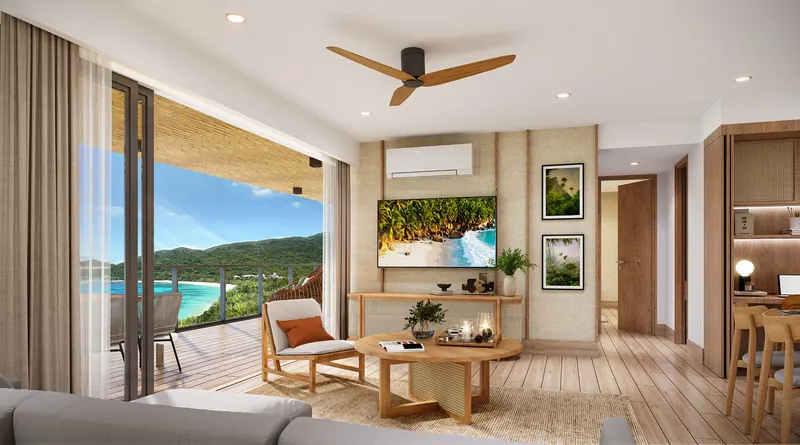 Living room of condo in Bangtao