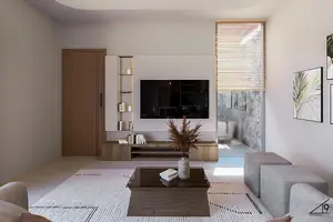 Living room of villa in Si Sunthon