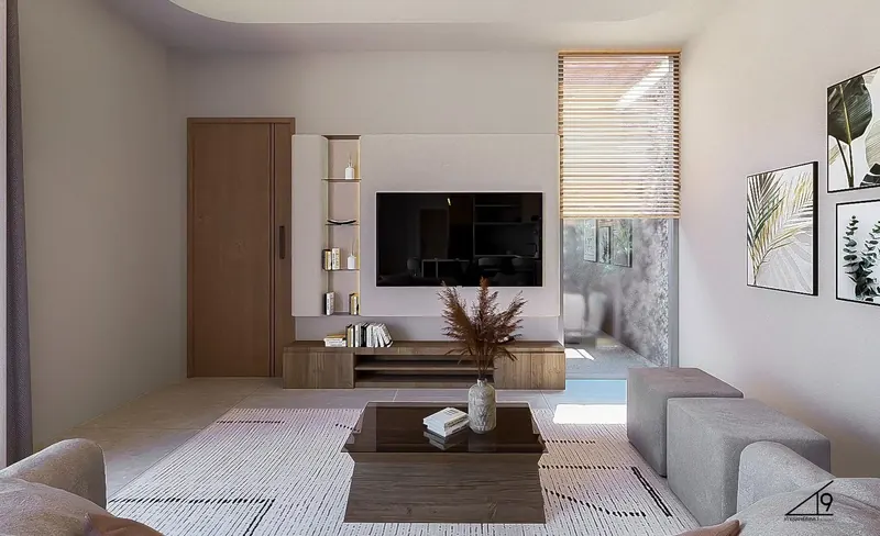 Living room of villa in Si Sunthon