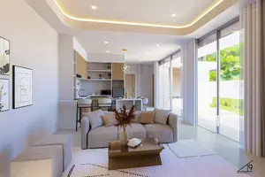Living room of villa in Si Sunthon