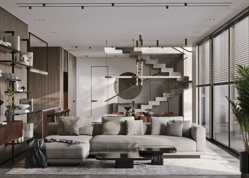 Living room of villa in Karon