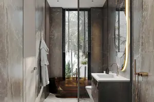 Bathroom of villa in Karon