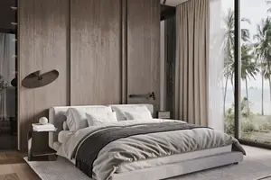 Bedroom of villa in Karon