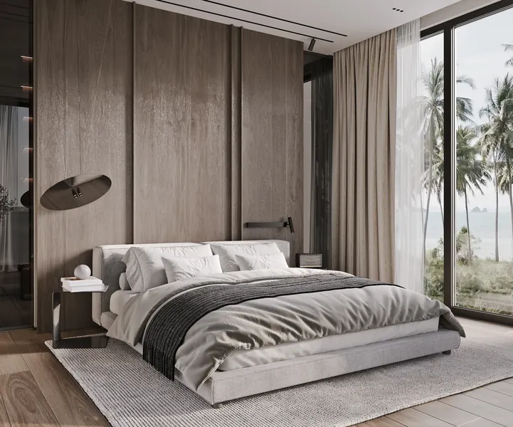 Bedroom of villa in Karon