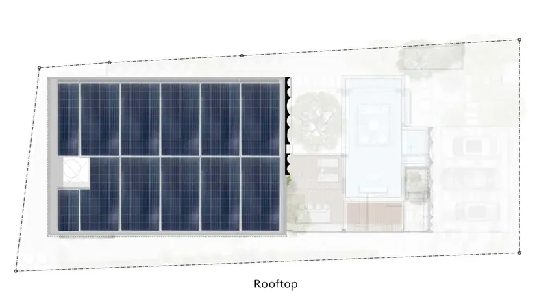 Floor plan of villa in Choeng Thale
