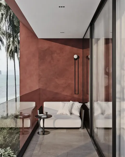 Bedroom of villa in Karon