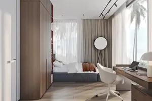 Bedroom of villa in Karon
