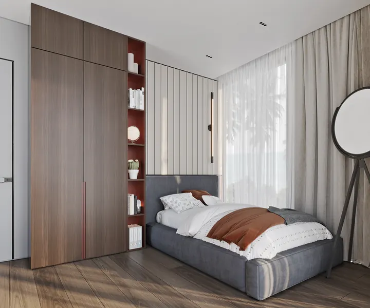 Bedroom of villa in Karon