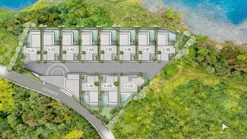 Floor plan of villa in Chalong