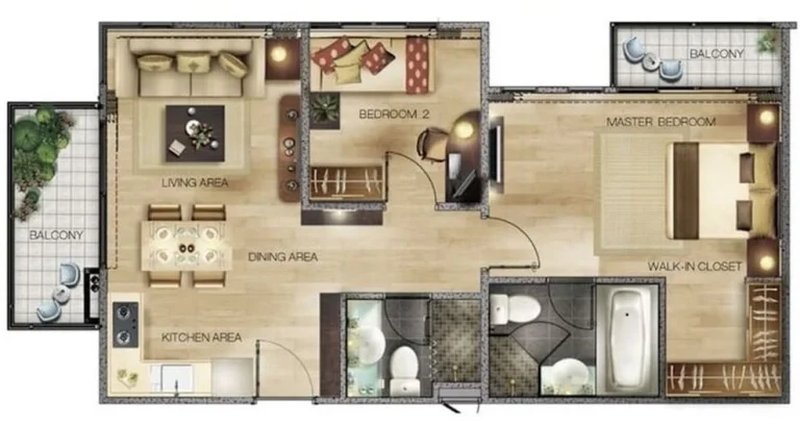 2 Bedroom Apartment near Nai Yang Beach, Phuket, at Royal Lee The Terminal Phuket