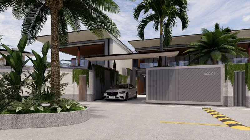 Two-storey villa with 4 bedrooms and a swimming pool 950 meters from Rawai Beach, Phuket in Orbita Villa-Town complex
