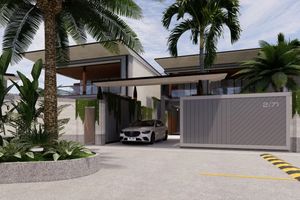 Two-storey villa with 4 bedrooms and a swimming pool 950 meters from Rawai Beach, Phuket in Orbita Villa-Town complex