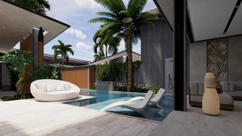 Two-storey villa with 4 bedrooms and a swimming pool 950 meters from Rawai Beach, Phuket in Orbita Villa-Town complex