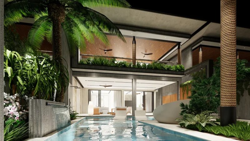Two-storey villa with 4 bedrooms and a swimming pool 950 meters from Rawai Beach, Phuket in Orbita Villa-Town complex