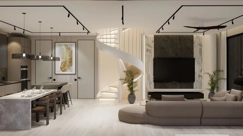 Two-storey villa with 4 bedrooms and a swimming pool 950 meters from Rawai Beach, Phuket in Orbita Villa-Town complex