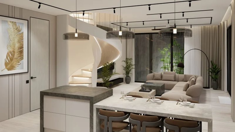 Two-storey villa with 4 bedrooms and a swimming pool 950 meters from Rawai Beach, Phuket in Orbita Villa-Town complex