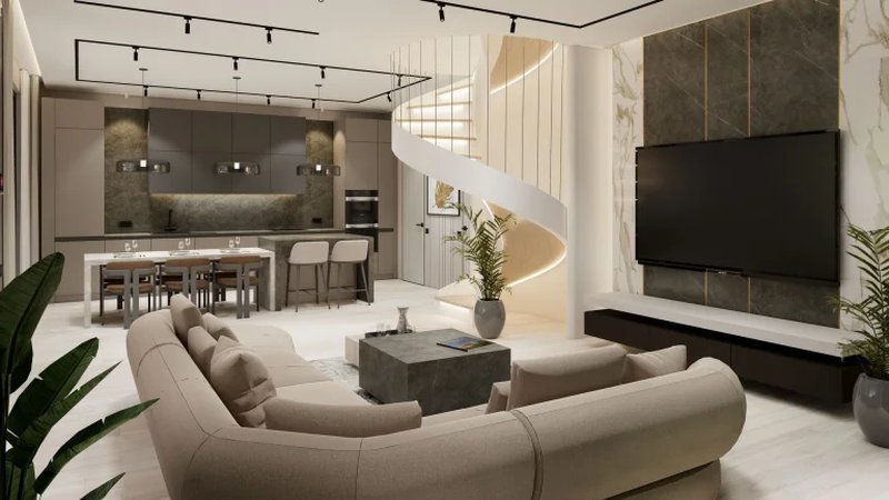 Two-storey villa with 4 bedrooms and a swimming pool 950 meters from Rawai Beach, Phuket in Orbita Villa-Town complex