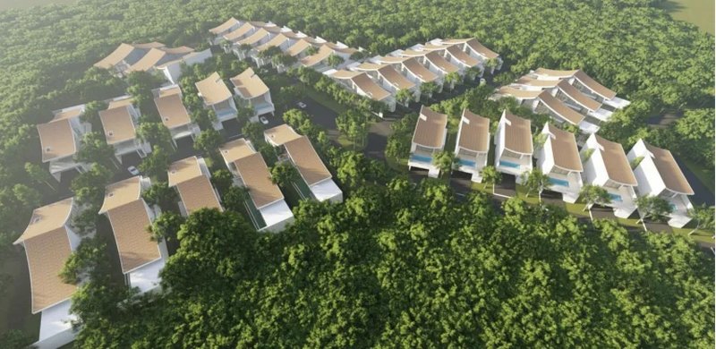 Two-storey villa with 4 bedrooms and a swimming pool in Talang area, Phuket in The Trinity Village