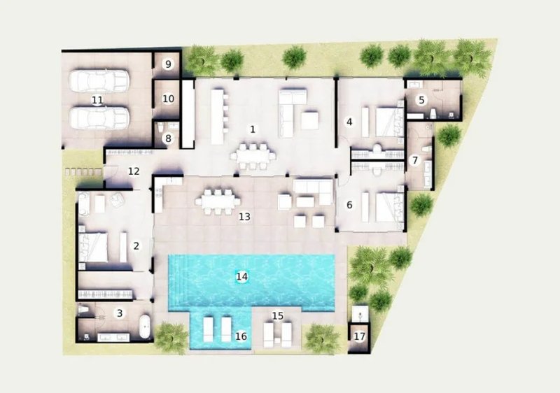 3 Bedroom Villa with Pool in Bang Tao, Phuket at Sunti Villas