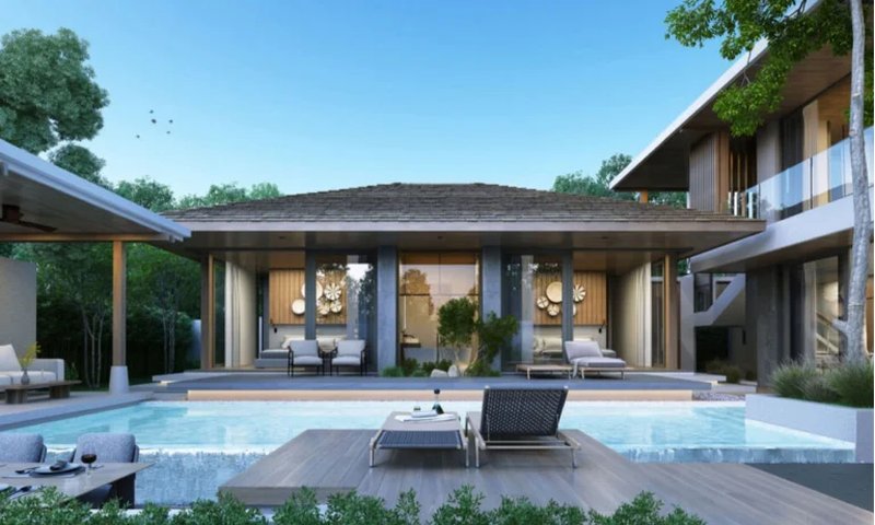 Двухэтажная вилла с 3 спальнями и бассейном в районе Чернг Талай, Пхукет в Villa Maya